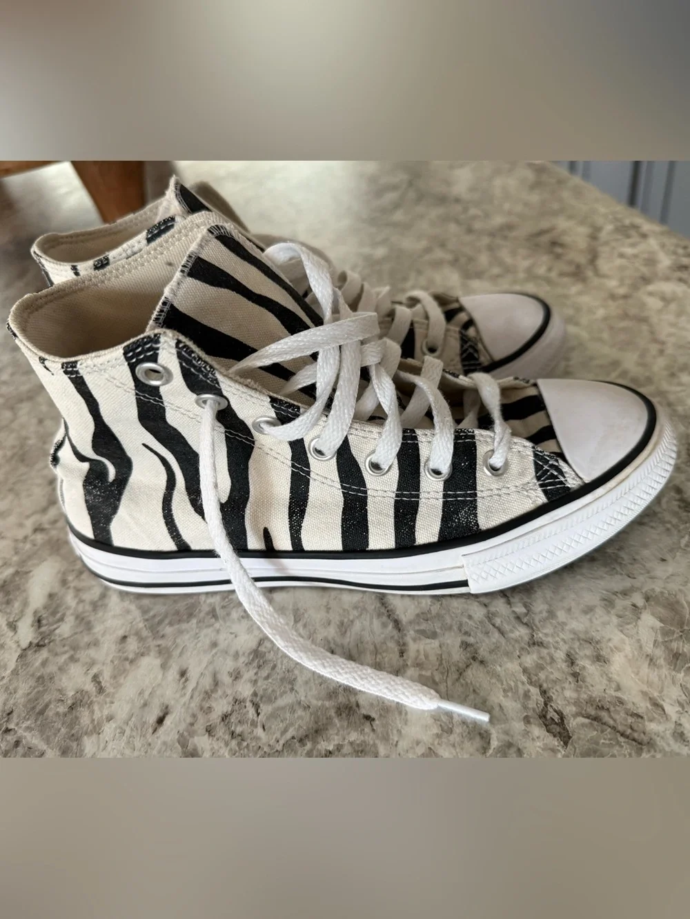 Converse Kids High-Top Zebra Canvas Sneakers - Black & White